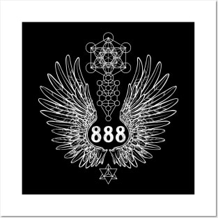 Angel Number 888 Sacred Geometry Posters and Art